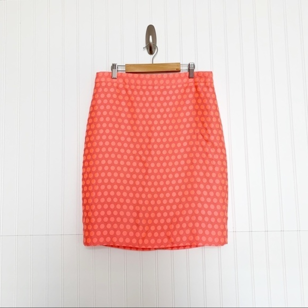 J. Crew Pencil Skirt in Polka Dot Bright Pink